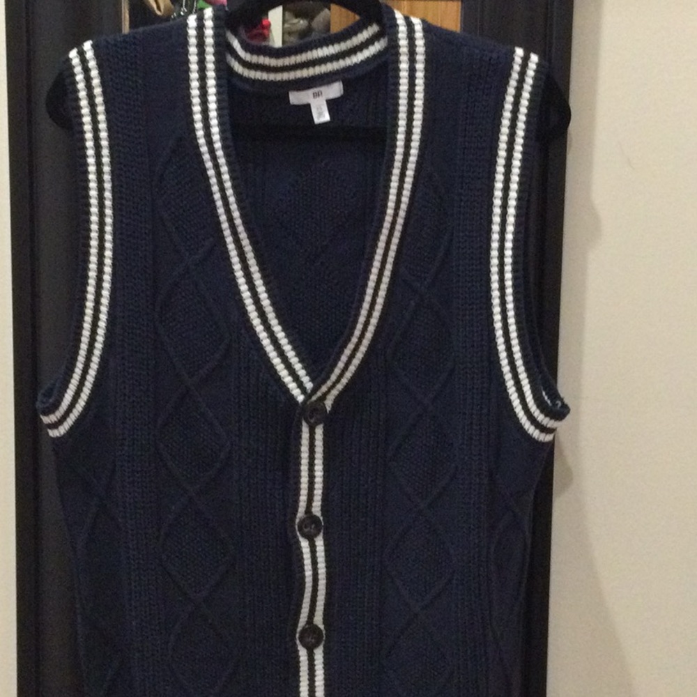 Preppy button up vest